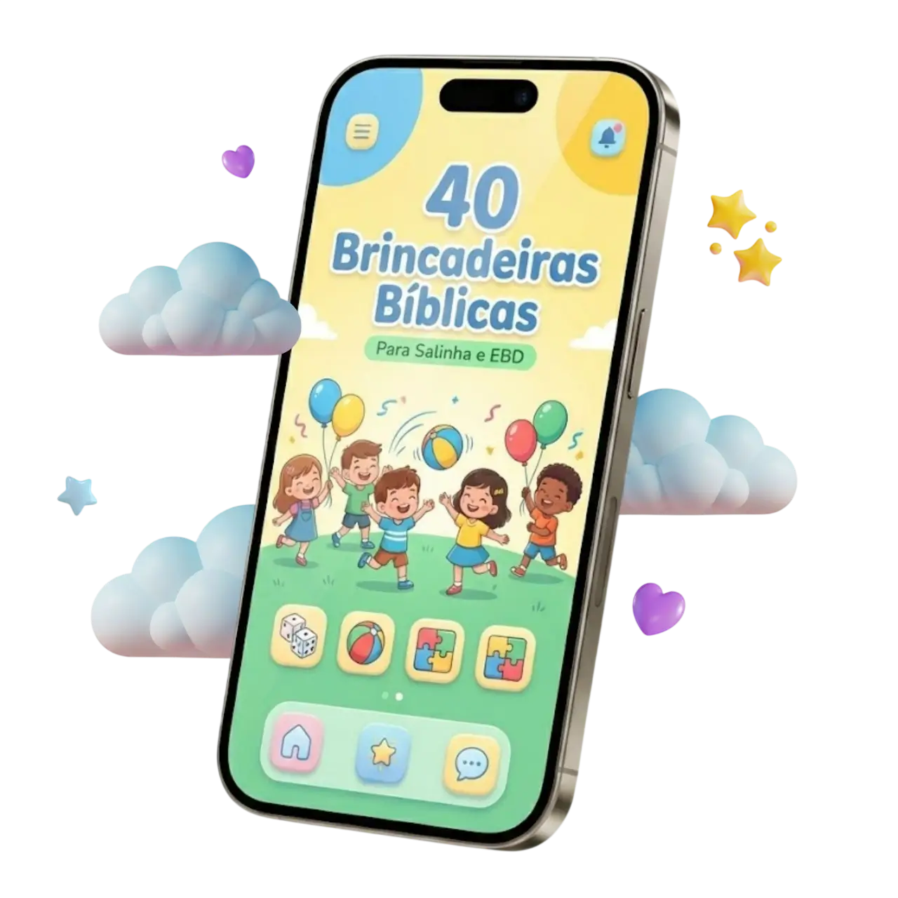 🎁 40 Brincadeiras Bíblicas para Salinha e EBD
